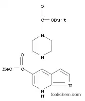 Molecular Structure of 1172067-32-1 (1H-Pyrrolo[2,3-b]pyridine-5-carboxylic acid, 4-[4-[(1,1-dimethylethoxy)carbonyl]-1-piperazinyl]-, methyl ester)
